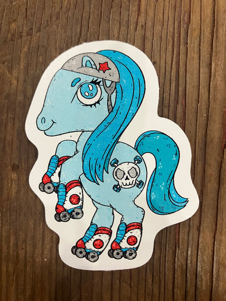 New! Skating Unicorn Sticker